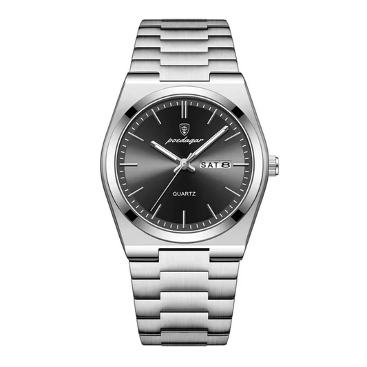 Relojes Poedagar POE-14 Hombre Acero Plateado