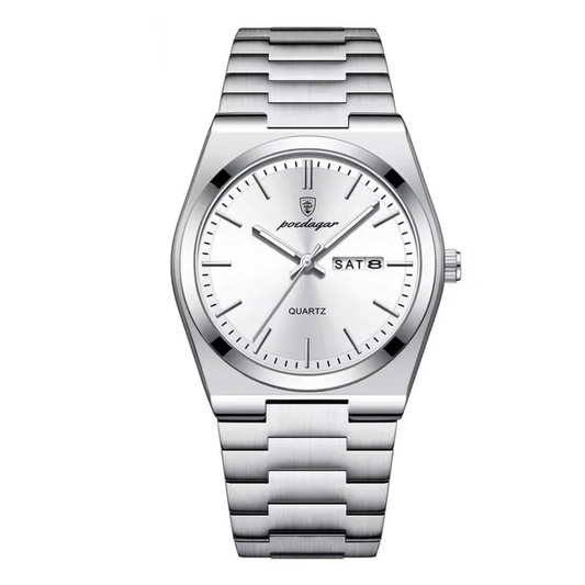 Relojes Poedagar POE-13 Hombre Acero Plateado