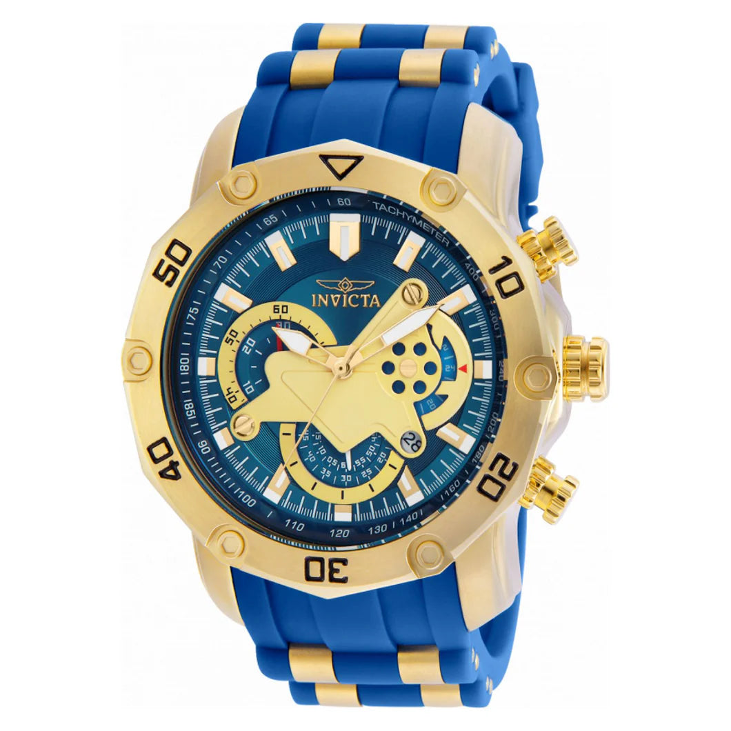 reloj deportivo para hombre invicta pro diver 22798 - azul, dorado